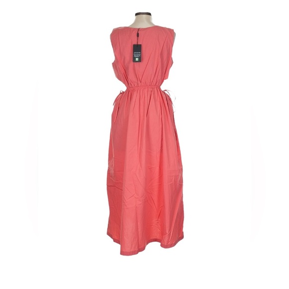 NWT Rails Yvette Cutout Organic Cotton Blend Midi Dress in Pink Size Large - Picture 5 of 9